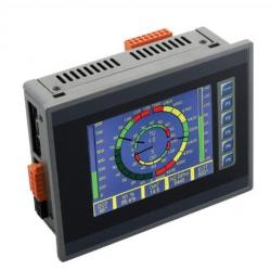 RX Ruggedized Color-Touch OCS unit.  High-Brightness 5.7" QVGA display with 32000+ colors, microSD slot, CsCAN, USB mini-B (programming) and USB-A, full on-board Ethernet and two RS232/RS485 serial ports.  Logic capability includes 256K, 0.2ms/K scan rate